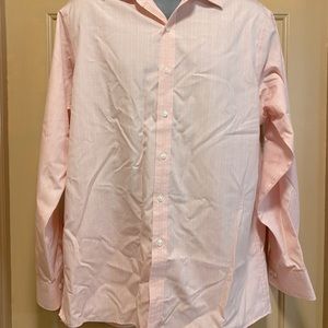Men’s Michael Michael Kors pink button down business casual shirt sz 16.5 34/35